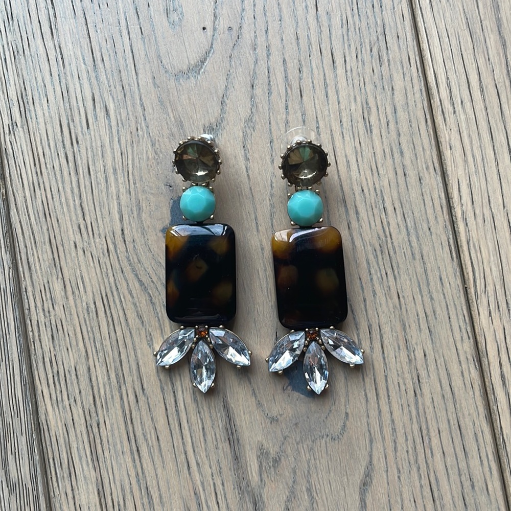 JCrew Tortoise Drop Earrings